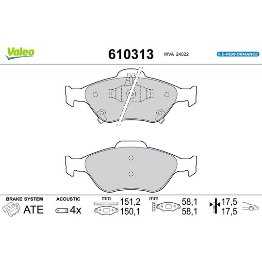 610313 - Brake Pad Set, disc brake 