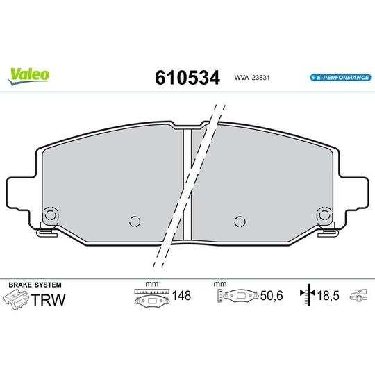 610534 - Brake Pad Set, disc brake 