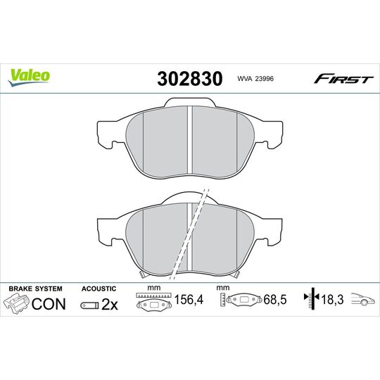 302830 - Brake Pad Set, disc brake 