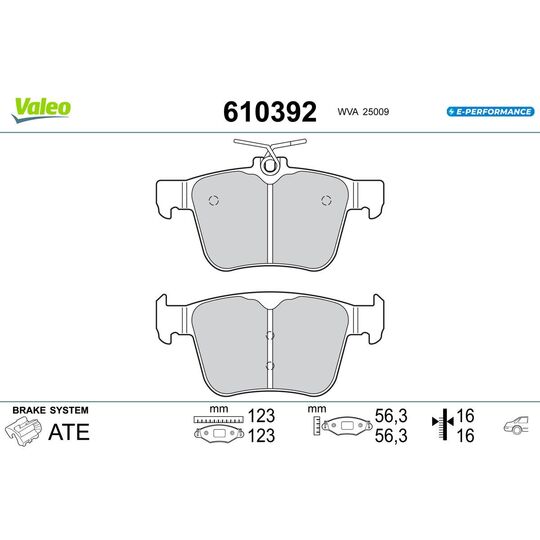 610392 - Brake Pad Set, disc brake 