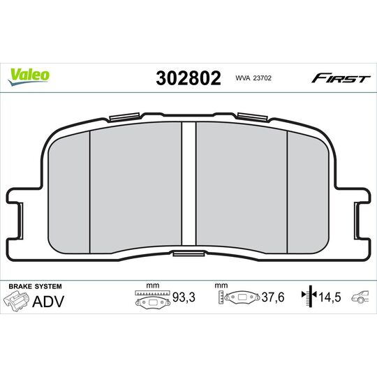 302802 - Brake Pad Set, disc brake 