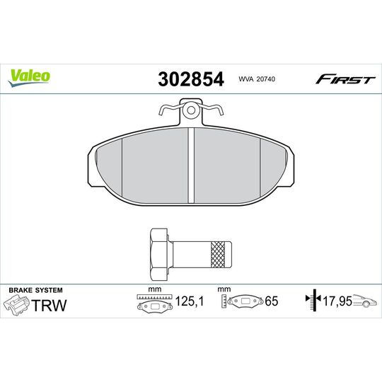 302854 - Brake Pad Set, disc brake 