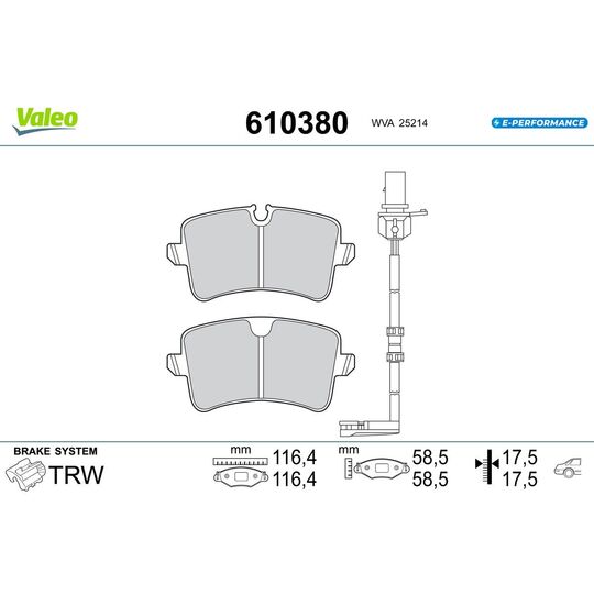 610380 - Brake Pad Set, disc brake 