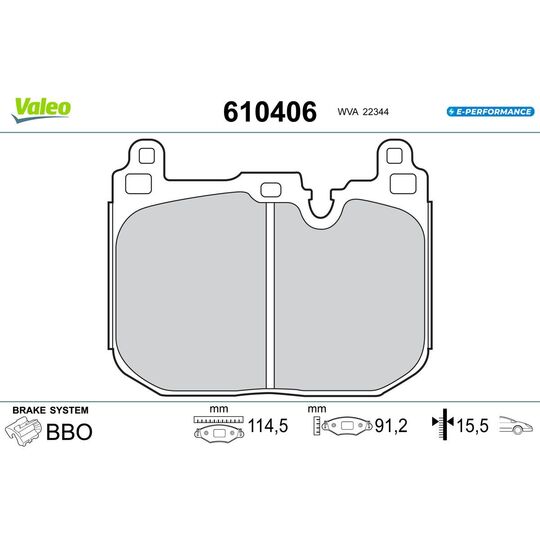 610406 - Brake Pad Set, disc brake 