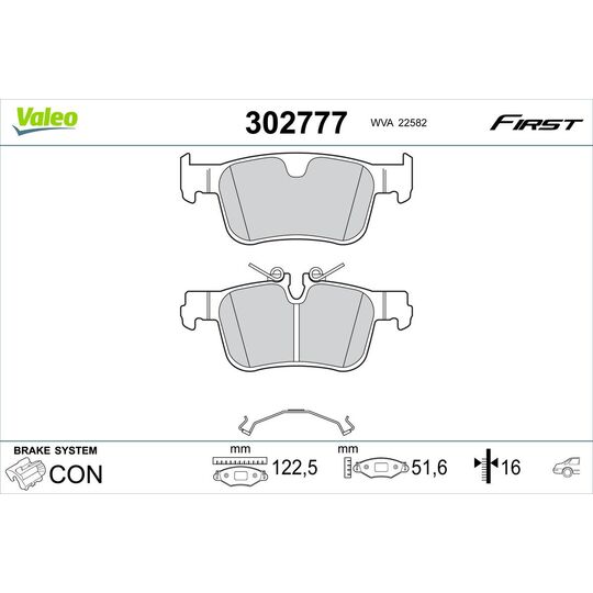 302777 - Brake Pad Set, disc brake 