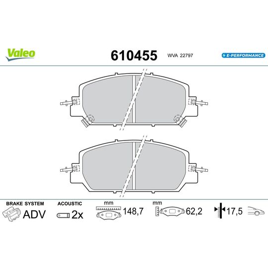 610455 - Brake Pad Set, disc brake 