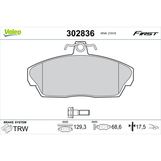 302836 - Brake Pad Set, disc brake 