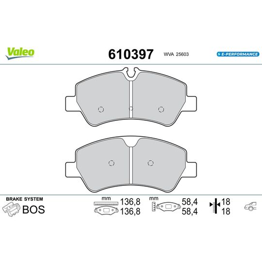 610397 - Brake Pad Set, disc brake 