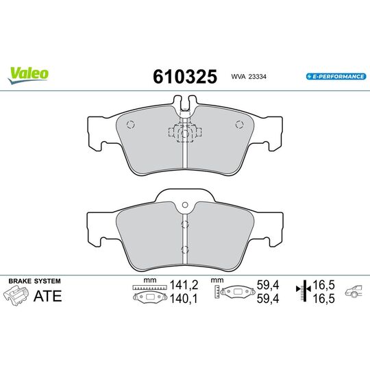 610325 - Brake Pad Set, disc brake 