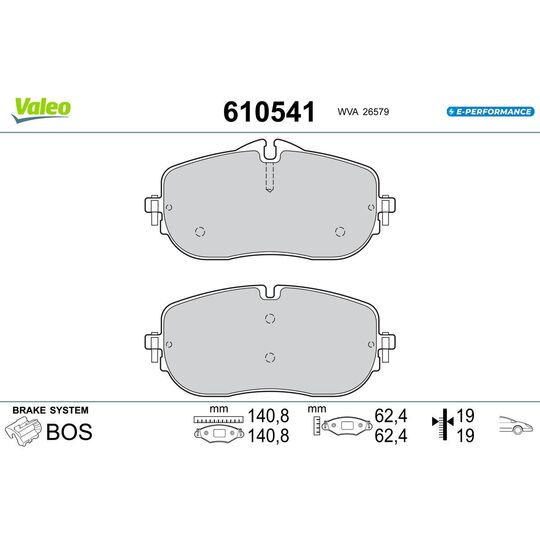 610541 - Brake Pad Set, disc brake 