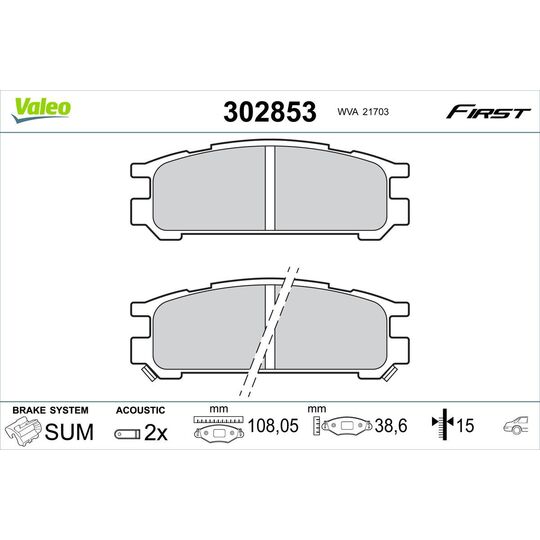 302853 - Brake Pad Set, disc brake 