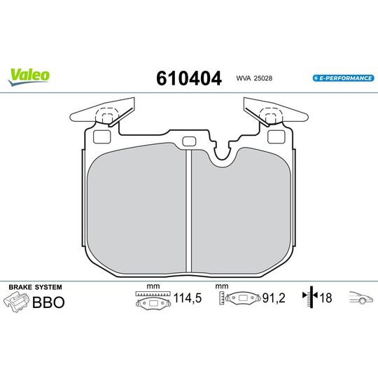 610404 - Brake Pad Set, disc brake 