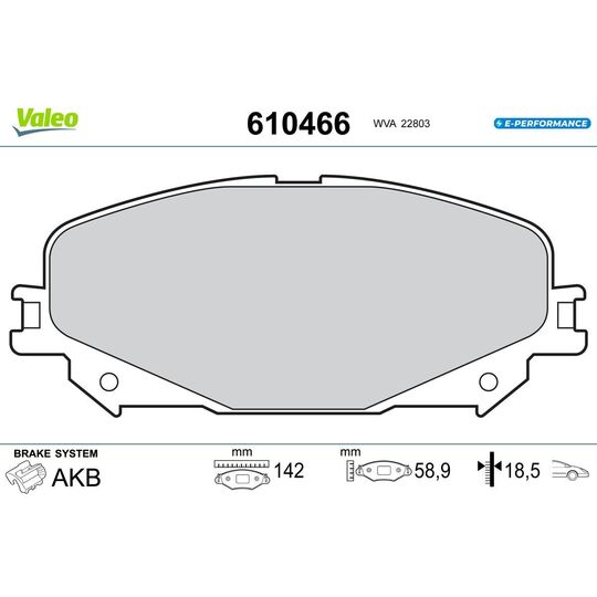 610466 - Brake Pad Set, disc brake 