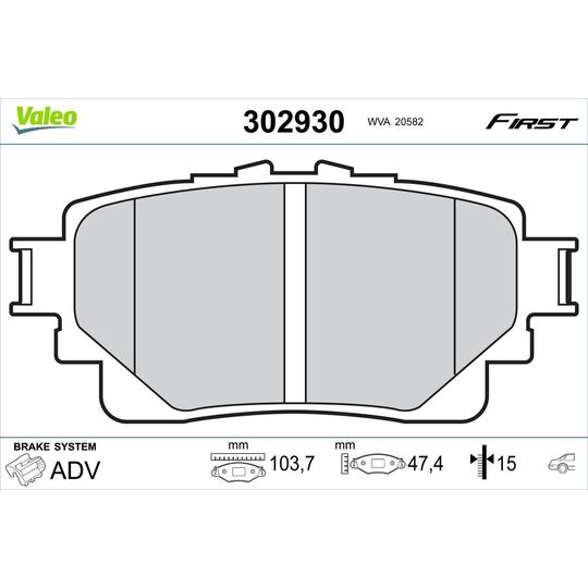 302930 - Brake Pad Set, disc brake 