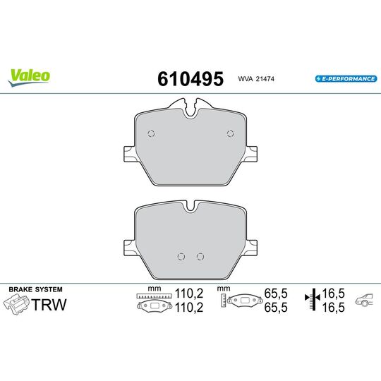 610495 - Brake Pad Set, disc brake 