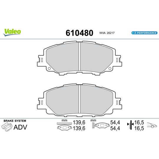 610480 - Brake Pad Set, disc brake 