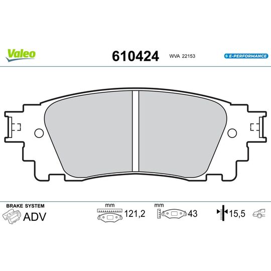 610424 - Brake Pad Set, disc brake 