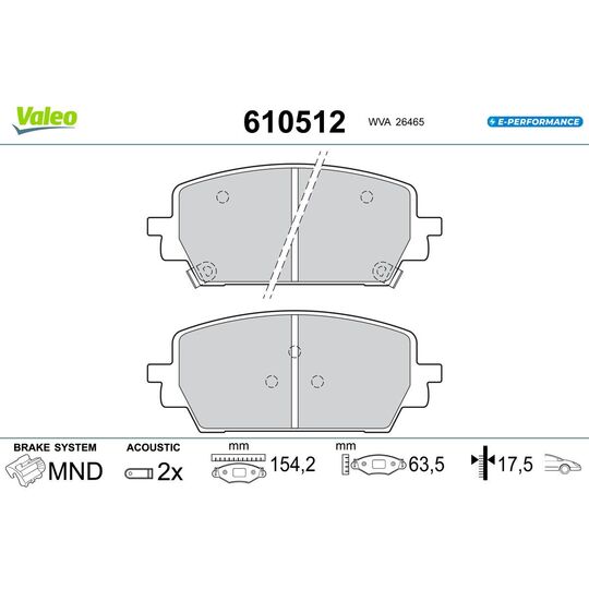 610512 - Brake Pad Set, disc brake 