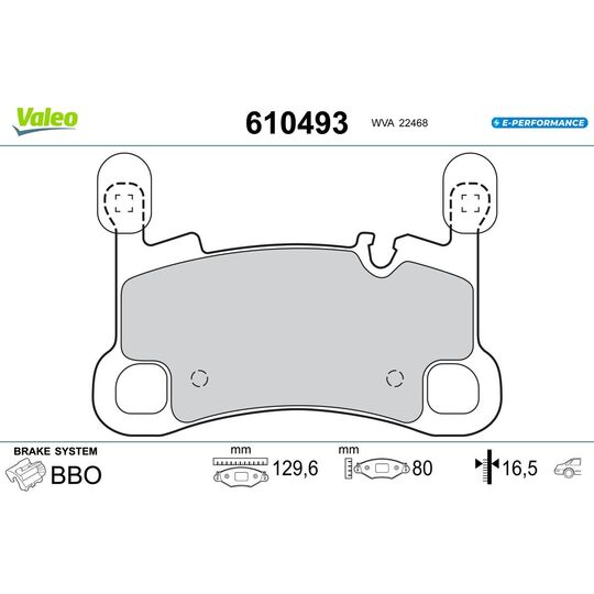 610493 - Brake Pad Set, disc brake 