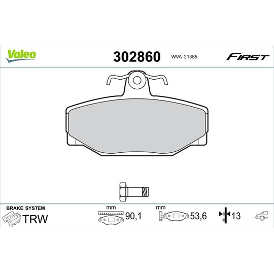 302860 - Brake Pad Set, disc brake 