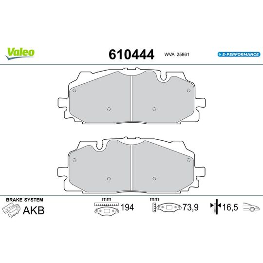 610444 - Brake Pad Set, disc brake 