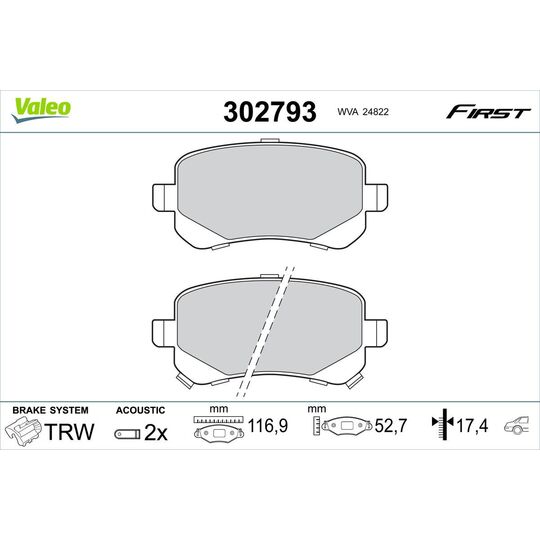 302793 - Brake Pad Set, disc brake 