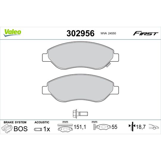 302956 - Brake Pad Set, disc brake 