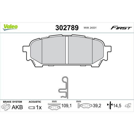 302789 - Brake Pad Set, disc brake 