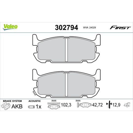 302794 - Brake Pad Set, disc brake 