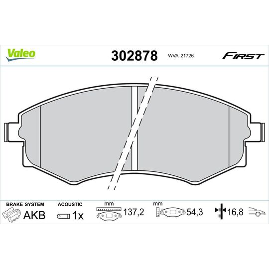 302878 - Brake Pad Set, disc brake 