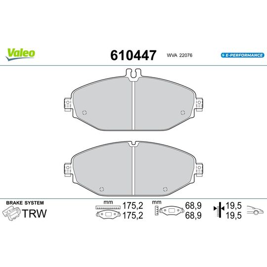 610447 - Brake Pad Set, disc brake 