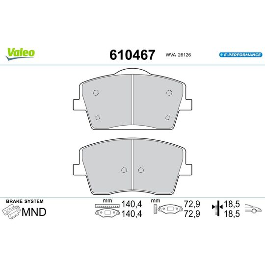 610467 - Brake Pad Set, disc brake 