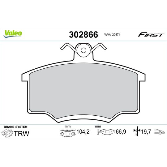 302866 - Brake Pad Set, disc brake 