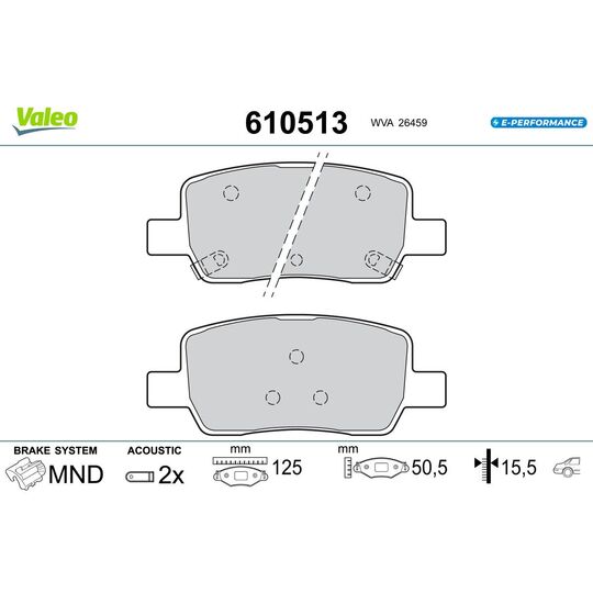 610513 - Brake Pad Set, disc brake 