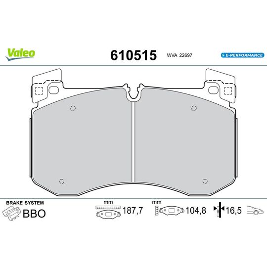 610515 - Brake Pad Set, disc brake 