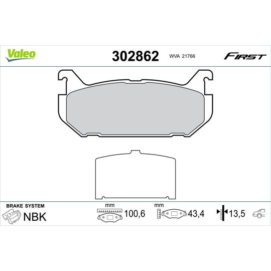 302862 - Brake Pad Set, disc brake 