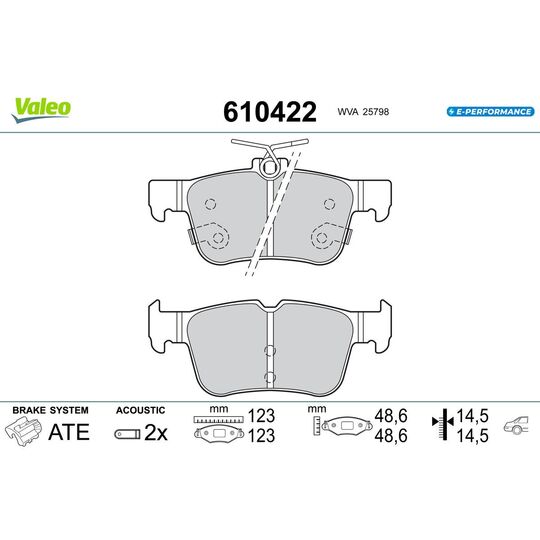 610422 - Brake Pad Set, disc brake 