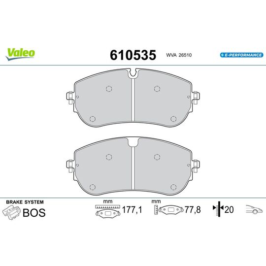 610535 - Brake Pad Set, disc brake 