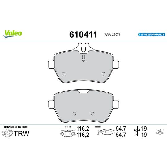 610411 - Brake Pad Set, disc brake 