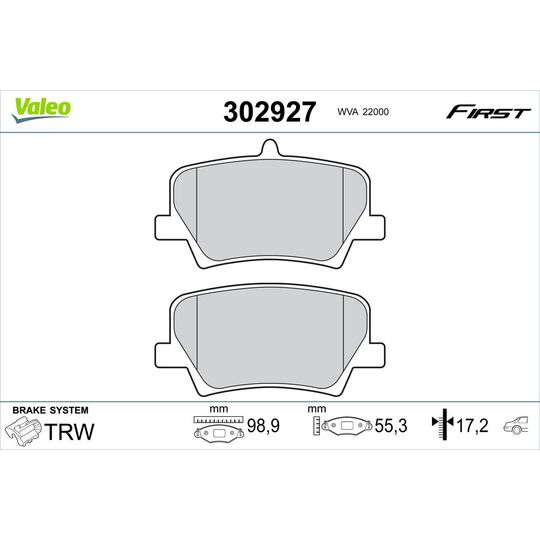 302927 - Brake Pad Set, disc brake 