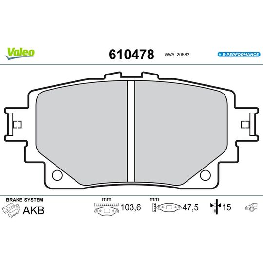 610478 - Brake Pad Set, disc brake 