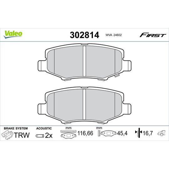 302814 - Brake Pad Set, disc brake 