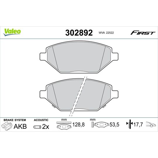 302892 - Brake Pad Set, disc brake 