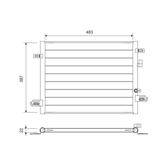 822754 - Kondensor, klimatanläggning 