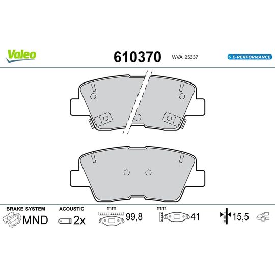 610370 - Brake Pad Set, disc brake 