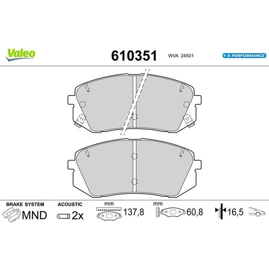 610351 - Brake Pad Set, disc brake 