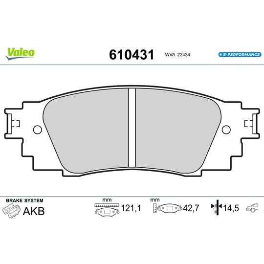 610431 - Brake Pad Set, disc brake 