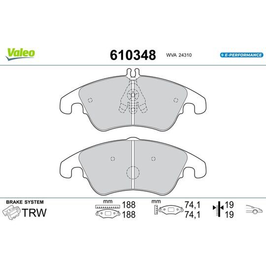 610348 - Brake Pad Set, disc brake 