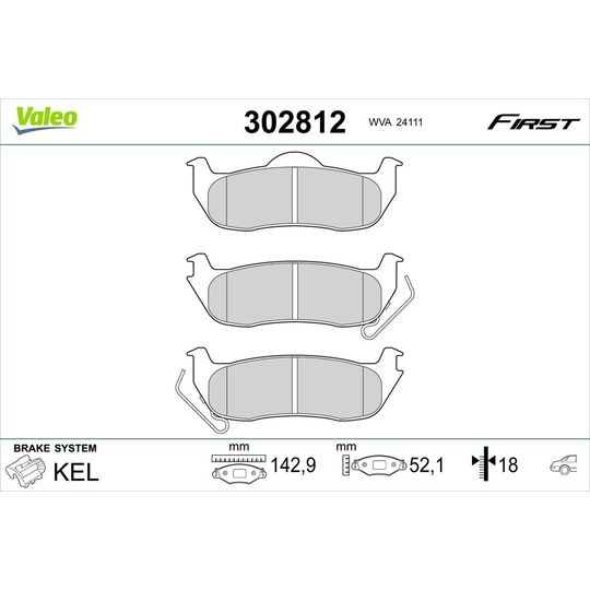 302812 - Brake Pad Set, disc brake 