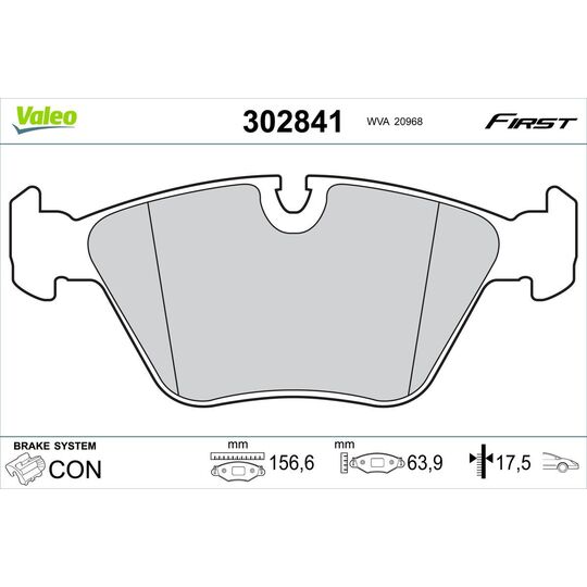 302841 - Brake Pad Set, disc brake 